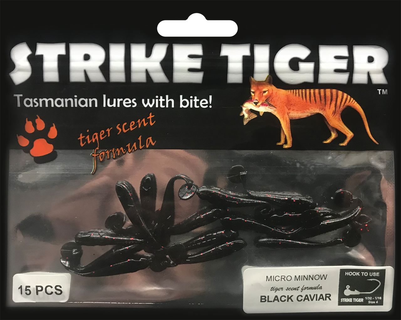 Strike Tiger Micro Minnow Black Caviar (15 Pack) – Noojee Bush Goods